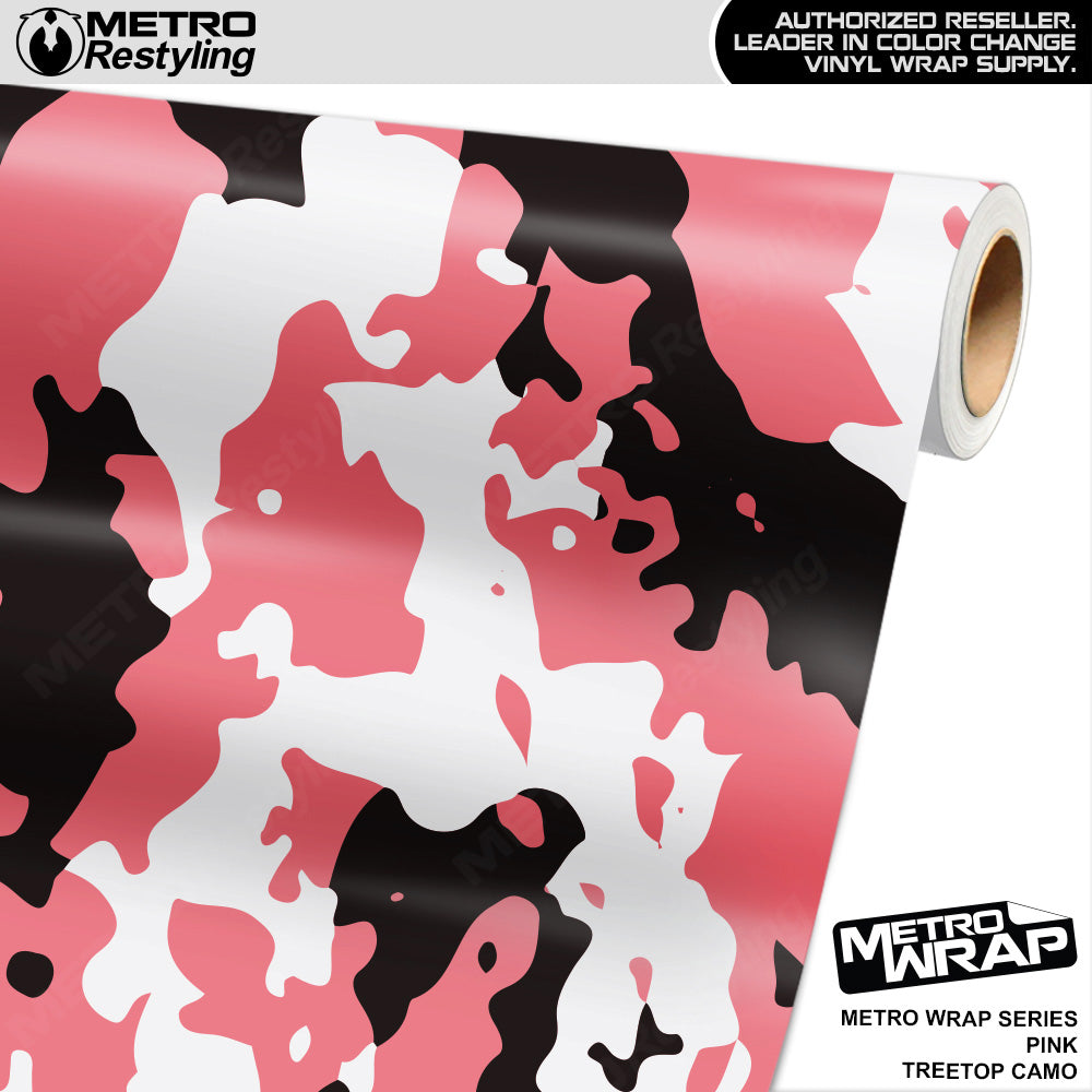 Metro Wrap Treetop Pink Camouflage Vinyl Film
