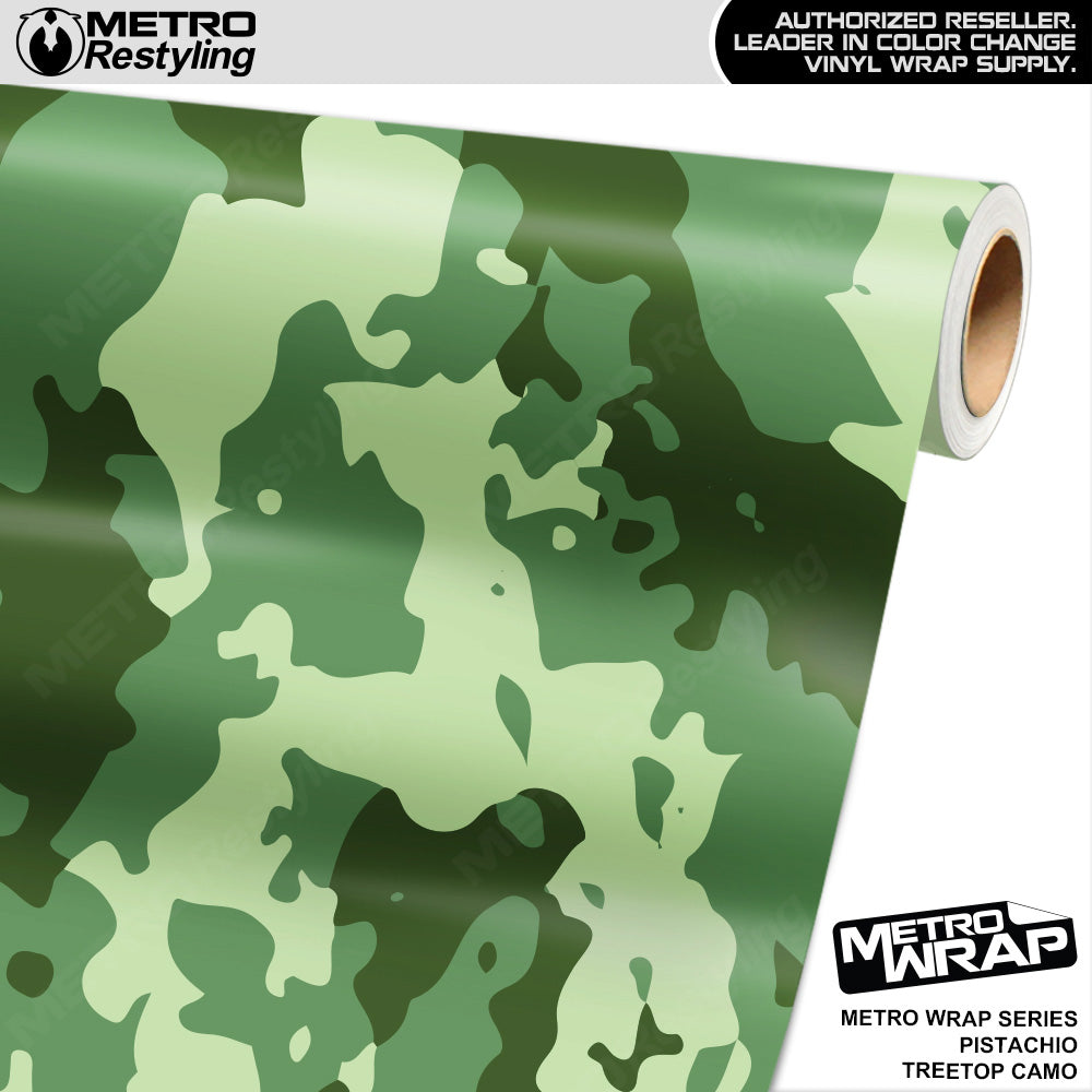 Metro Wrap Treetop Pistachio Camouflage Vinyl Film