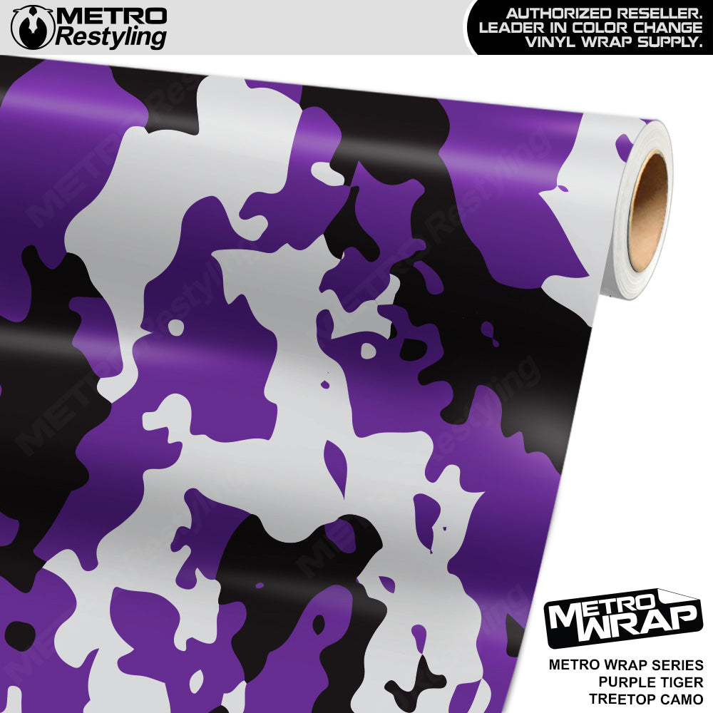 Metro Wrap Treetop Purple Tiger  Camouflage Vinyl Film
