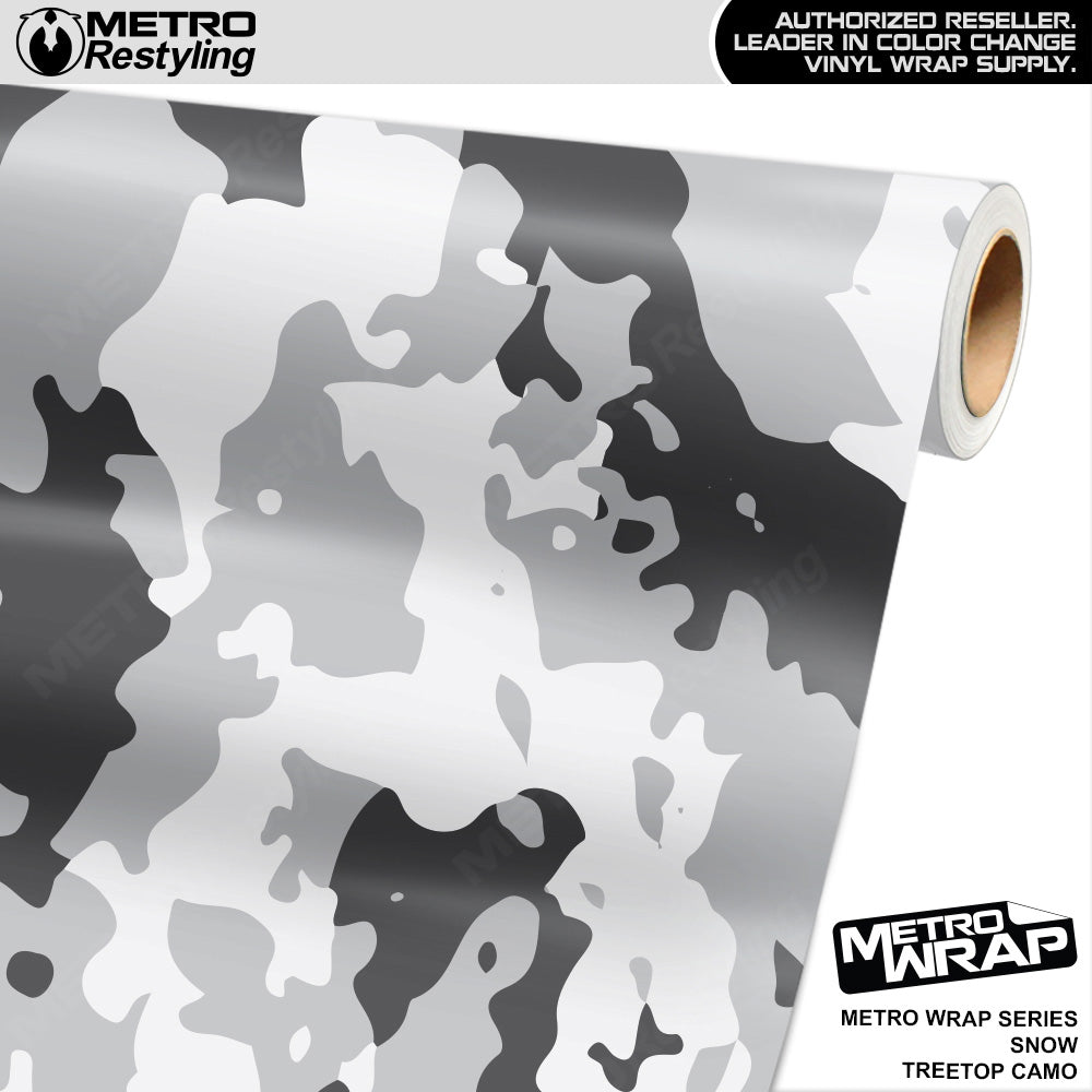 Metro Wrap Treetop Snow Camouflage Vinyl Film