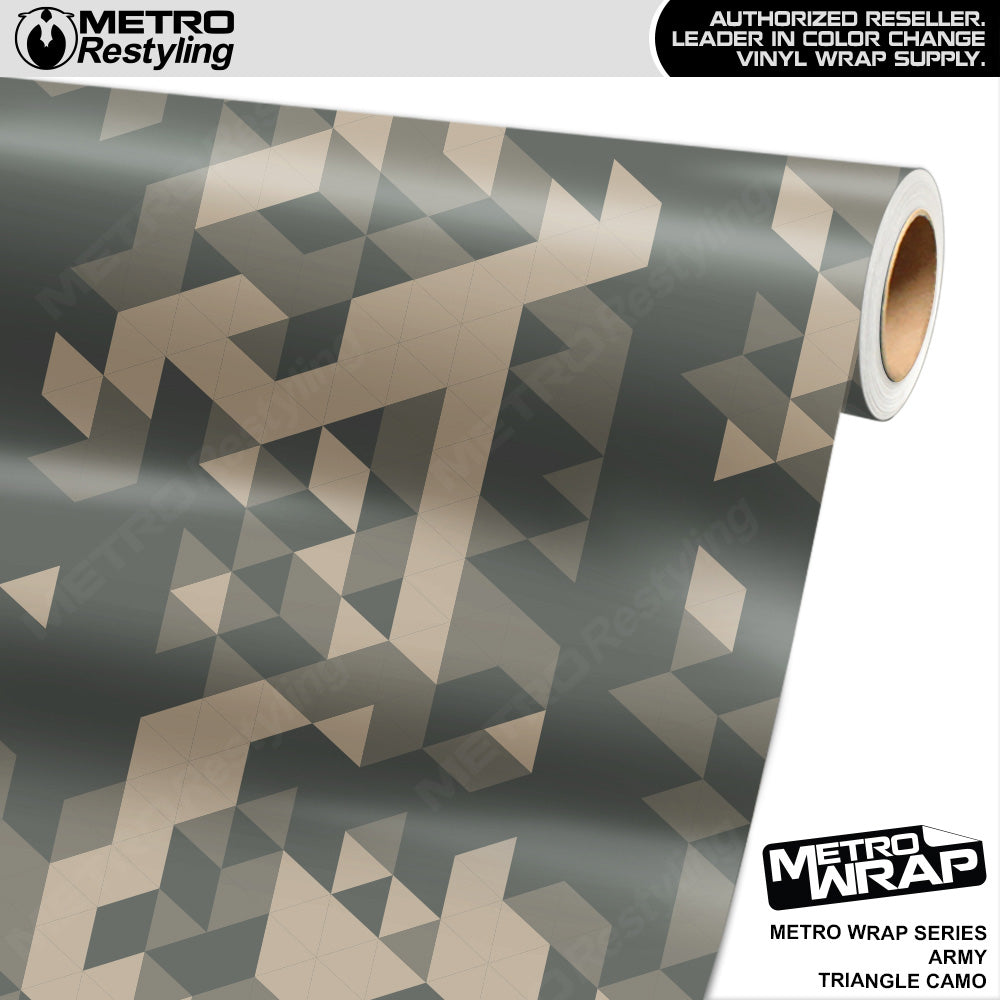 Metro Wrap Triangle Army Camouflage Vinyl Film