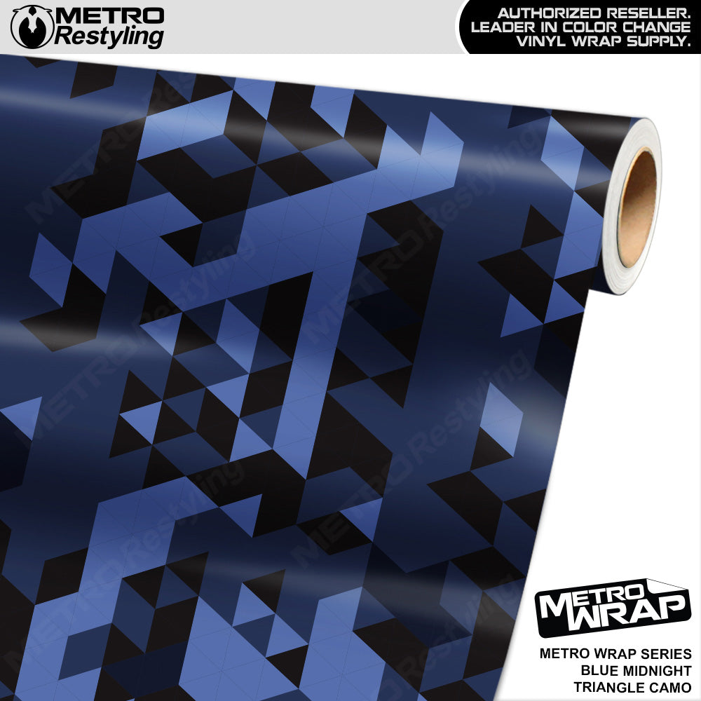 Metro Wrap Triangle Blue Midnight Camouflage Vinyl Film
