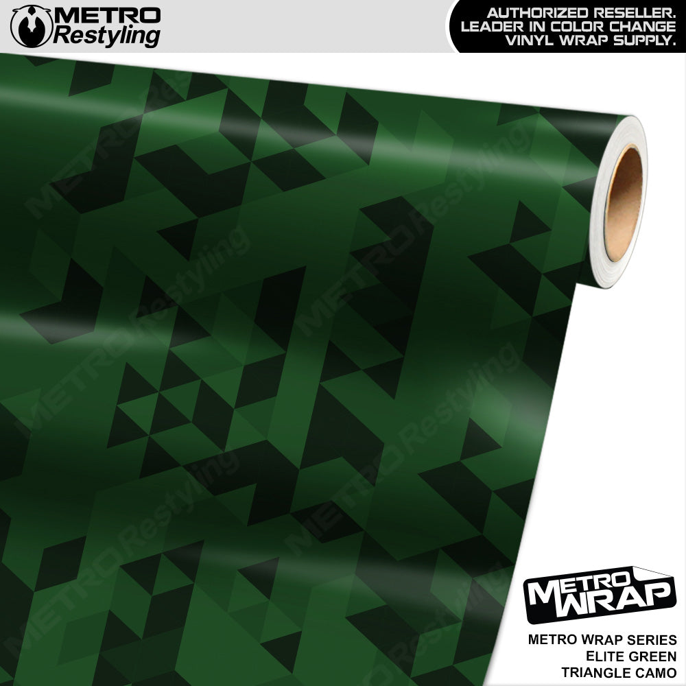 Metro Wrap Triangle Elite Green Camouflage Vinyl Film