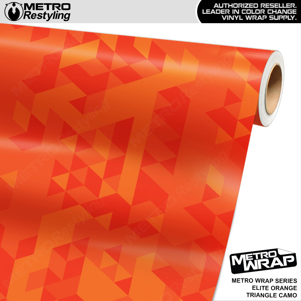 Metro Wrap Triangle Elite Orange Camouflage Vinyl Film