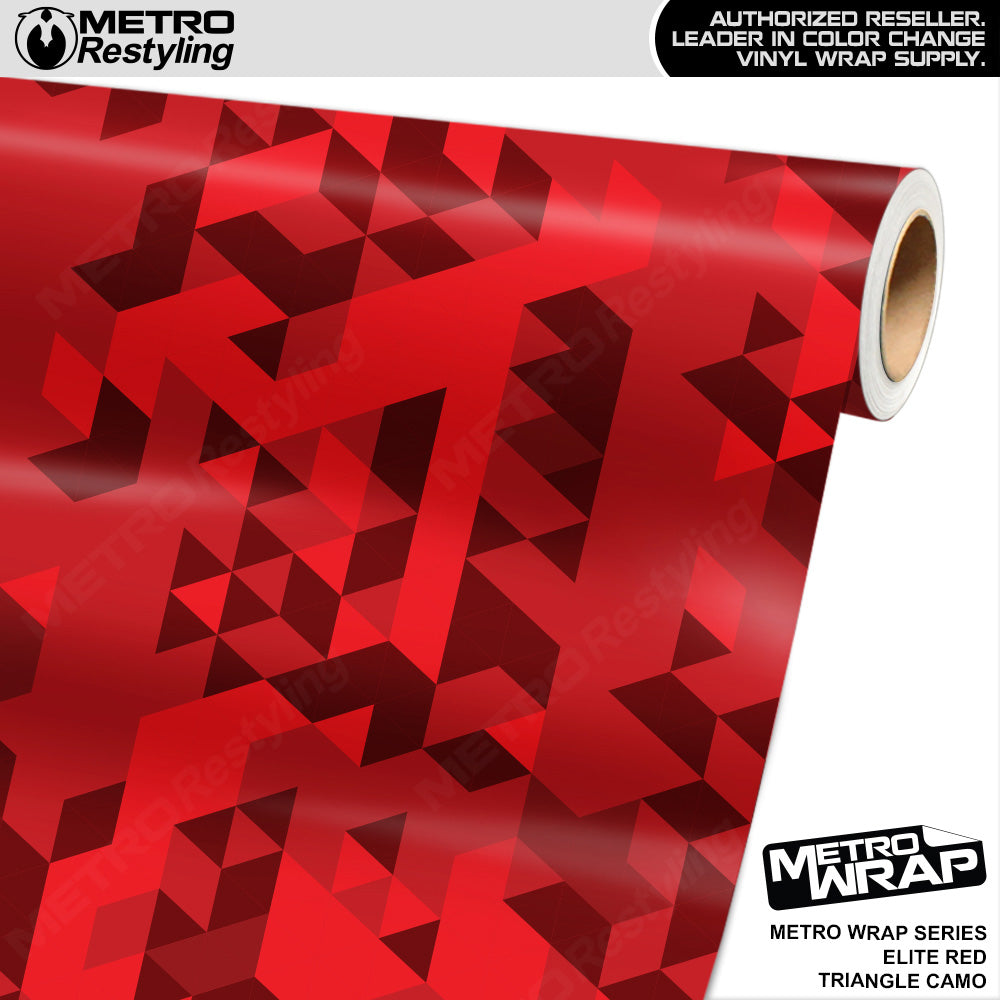Metro Wrap Triangle Elite Red Camouflage Vinyl Film