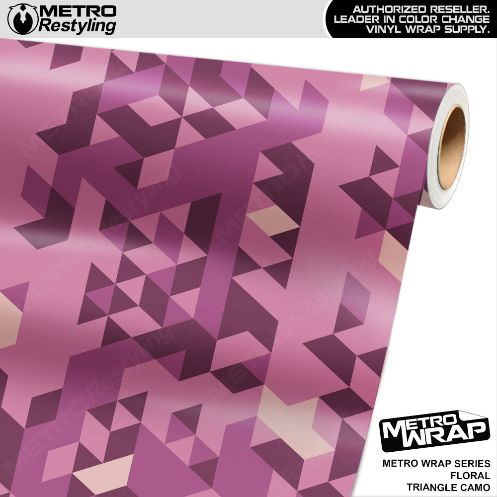 Metro Wrap Triangle Floral Camouflage Vinyl Film