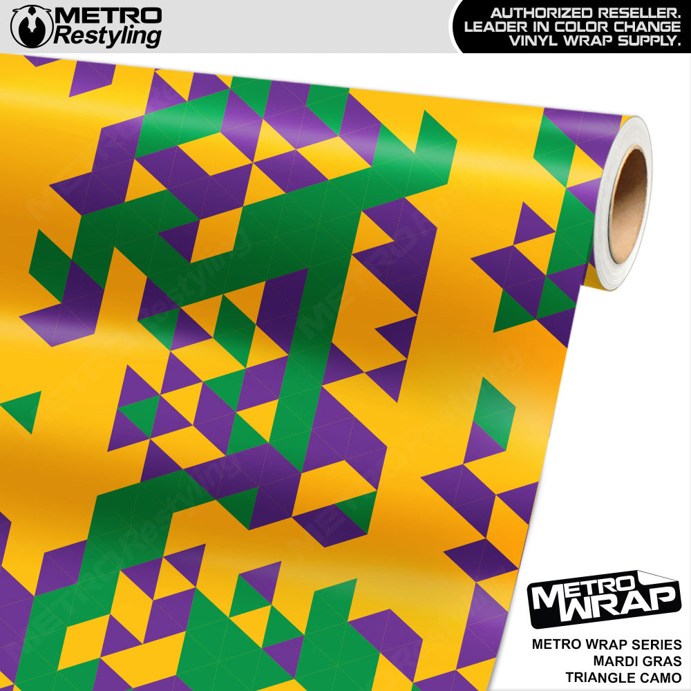 Metro Wrap Triangle Mardi Gras Camouflage Vinyl Film