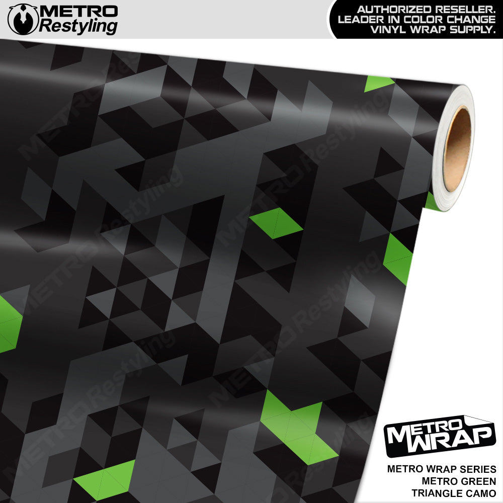 Metro Wrap Triangle Metro Green Camouflage Vinyl Film