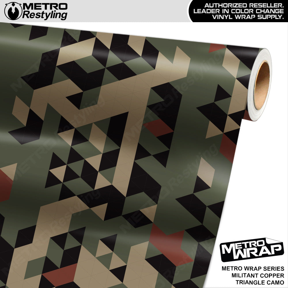 Metro Wrap Triangle Militant Copper Camouflage Vinyl Film