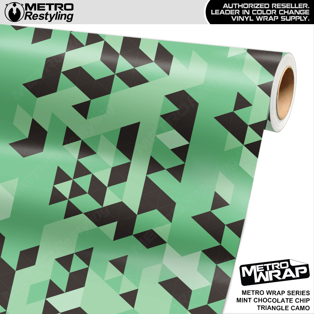 Metro Wrap Triangle Mint Chocolate Chip Camouflage Vinyl Film