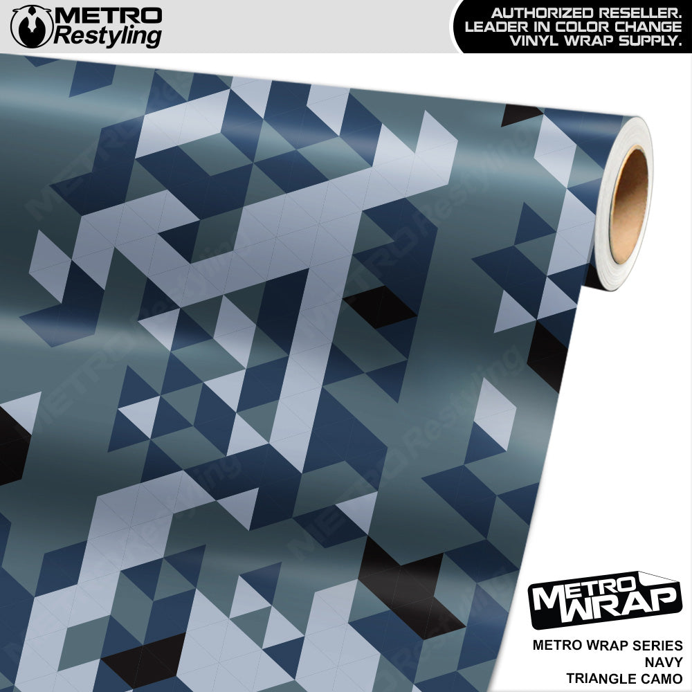 Metro Wrap Triangle Navy Camouflage Vinyl Film