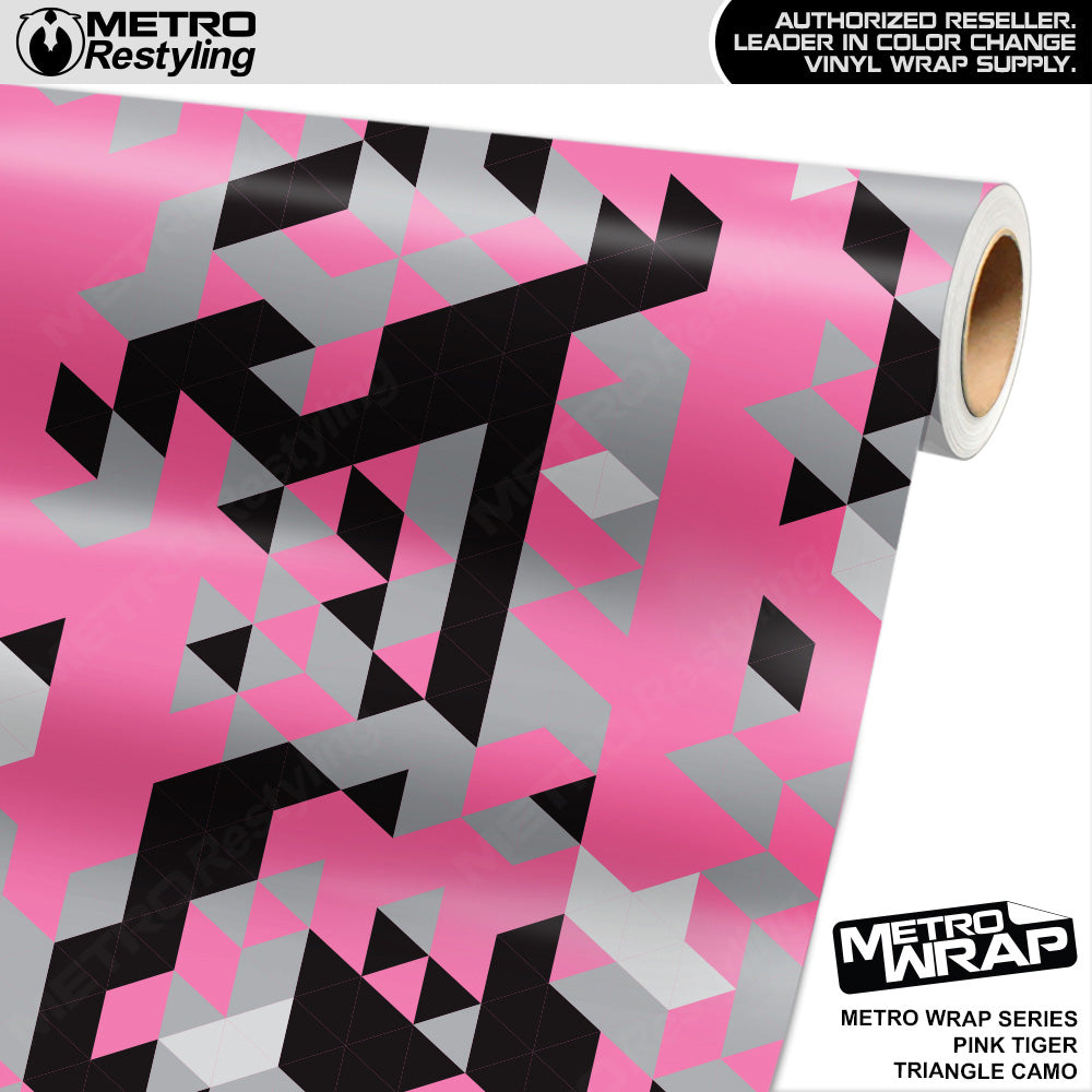 Metro Wrap Triangle Pink Tiger Camouflage Vinyl Film