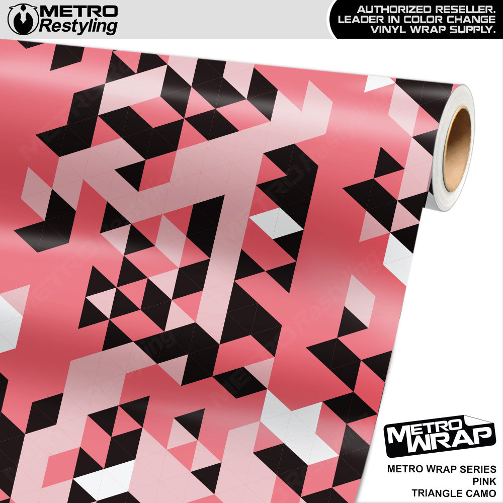 Metro Wrap Triangle Pink Camouflage Vinyl Film