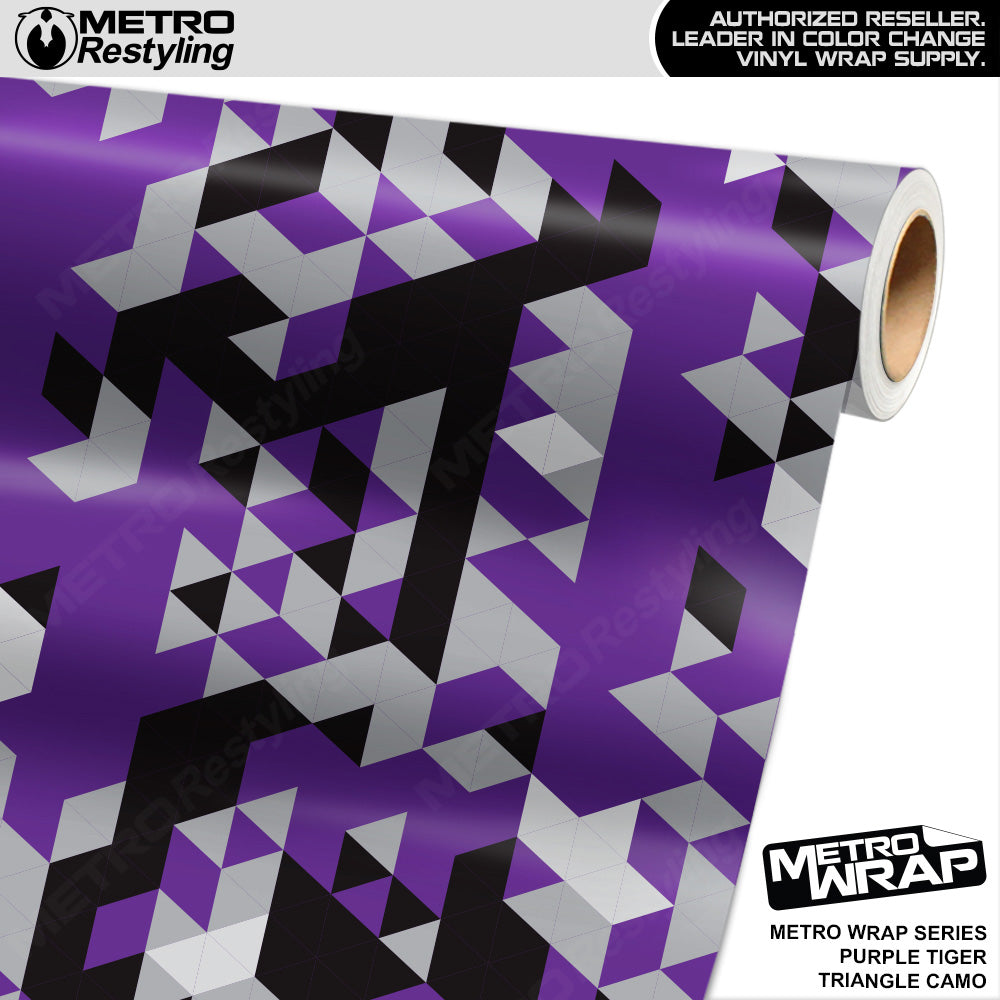 Metro Wrap Triangle Purple Tiger Camouflage Vinyl Film