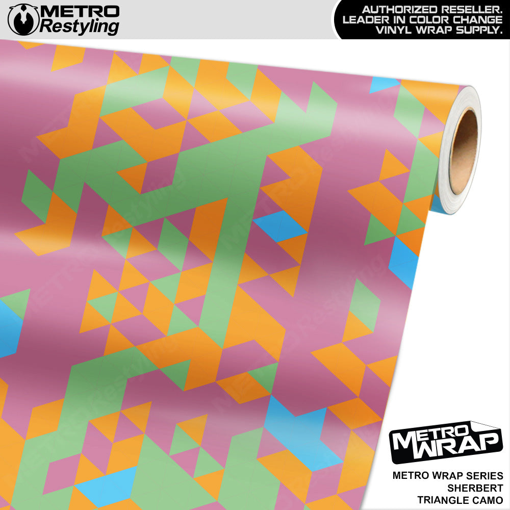 Metro Wrap Triangle Sherbert Camouflage Vinyl Film