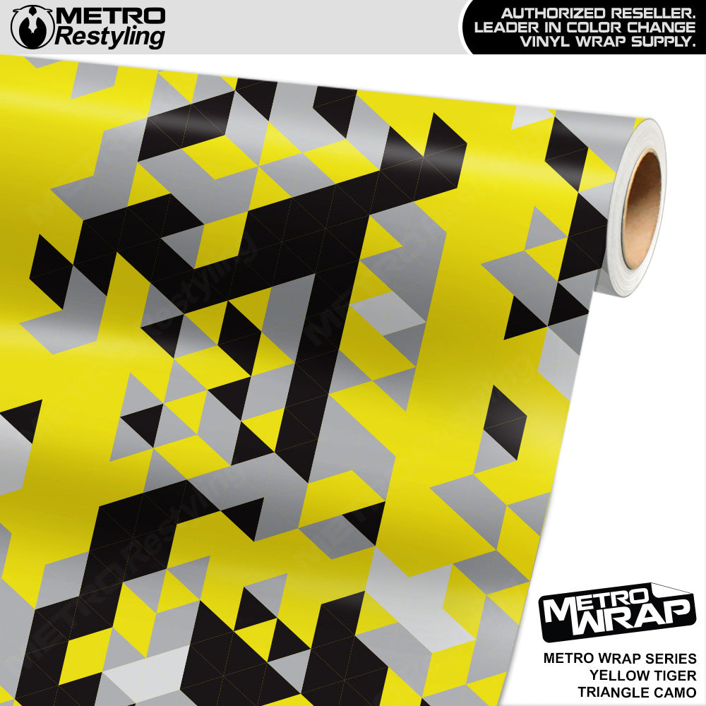 Metro Wrap Triangle Yellow Tiger Camouflage Vinyl Film