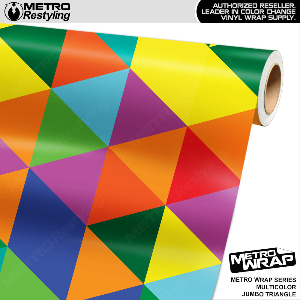 Metro Wrap Jumbo Triangle Multicolor Camouflage Vinyl Film