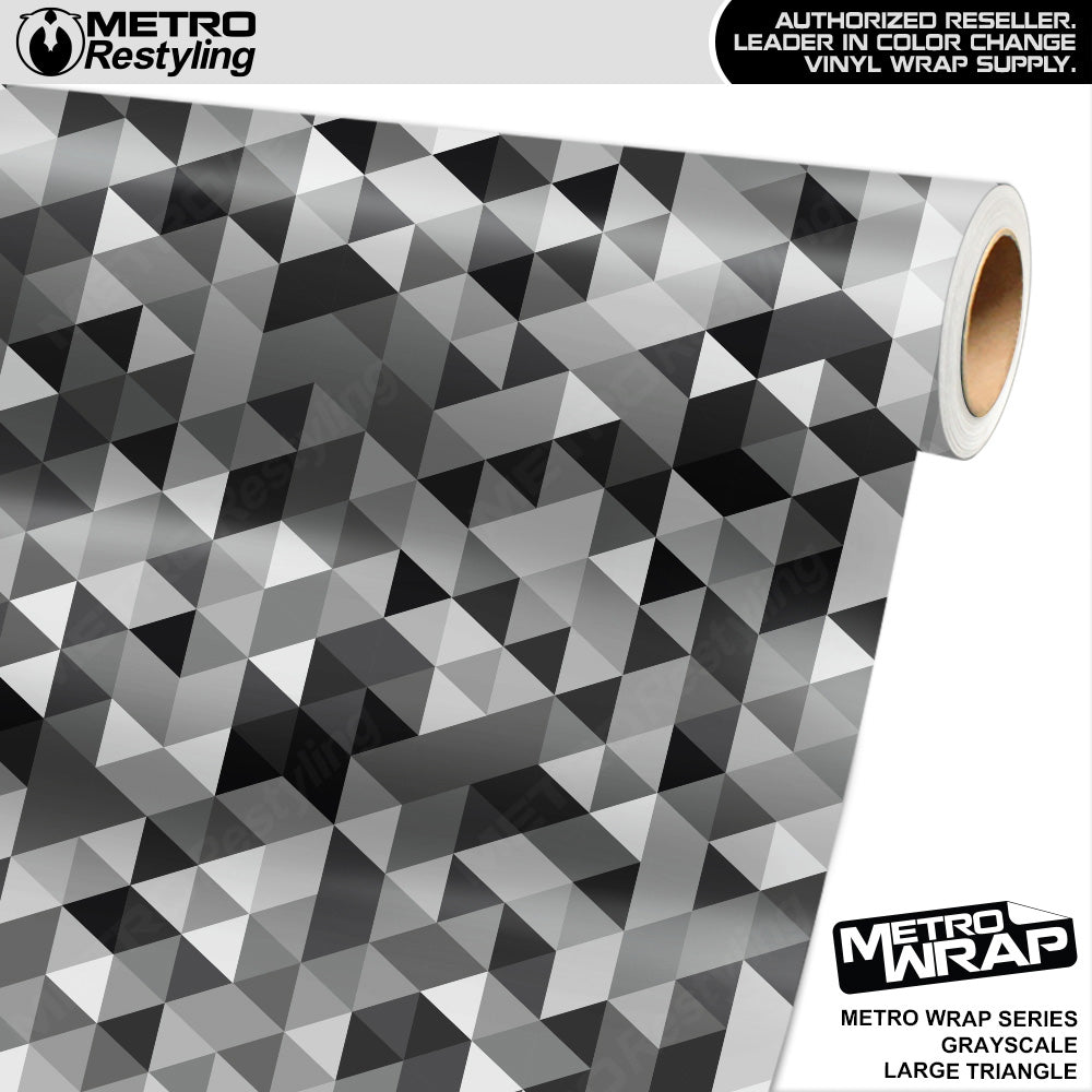 Metro Wrap Triangle Grayscale Camouflage Vinyl Film