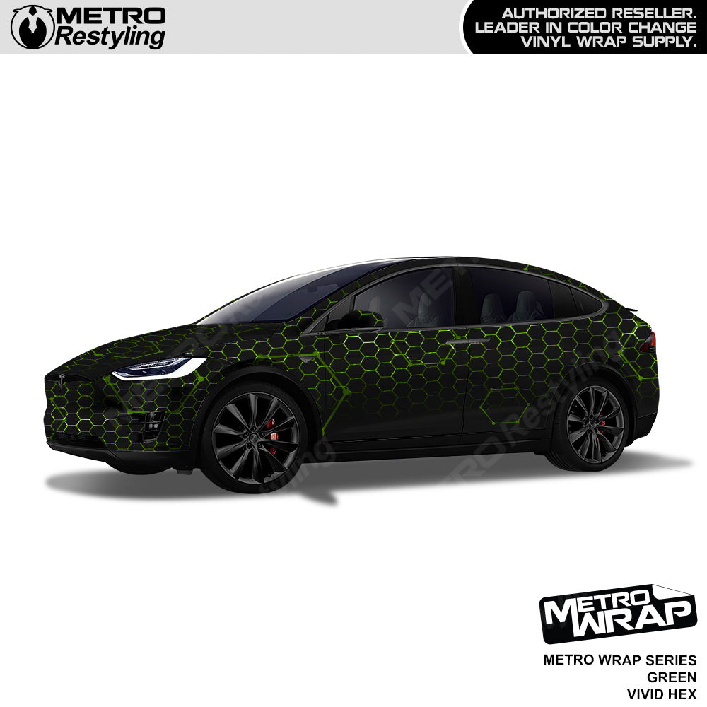 Metro Wrap Vivid Hex Green Camouflage Vinyl Film