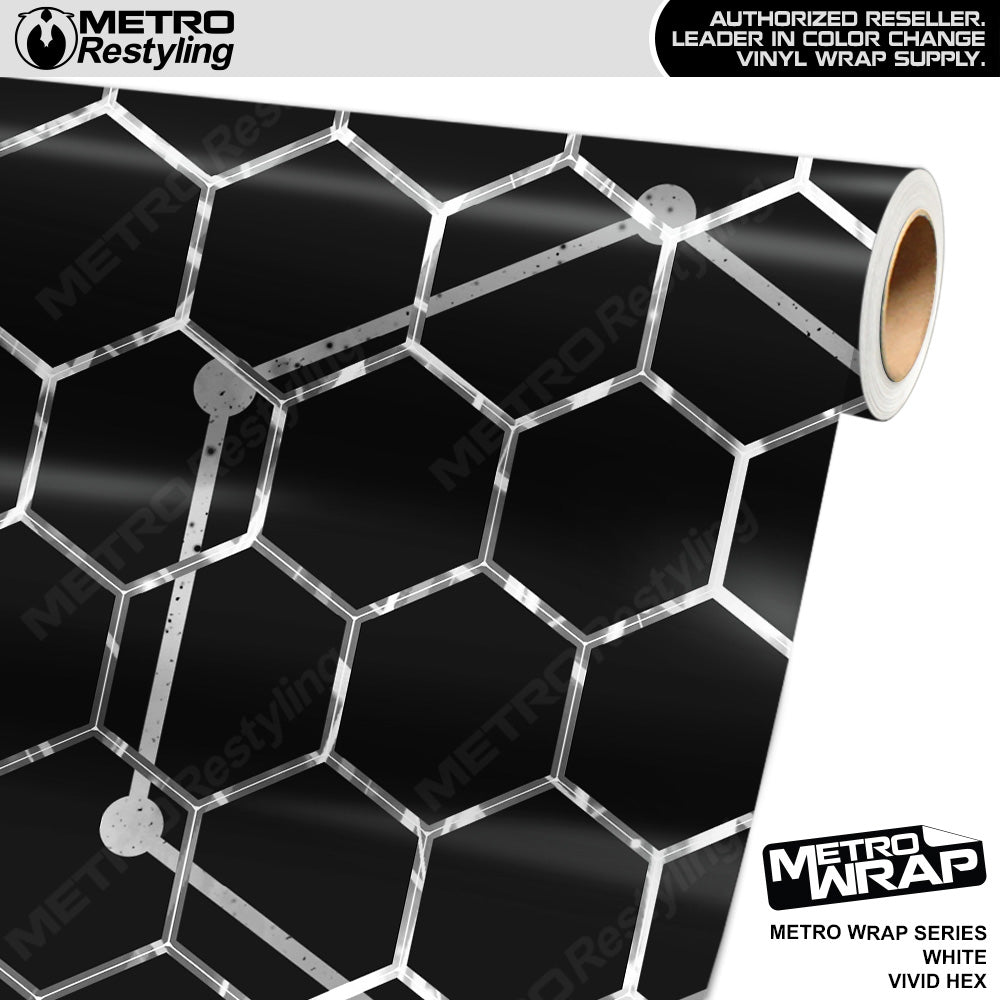 Metro Wrap Vivid Hex White Camouflage Vinyl Film